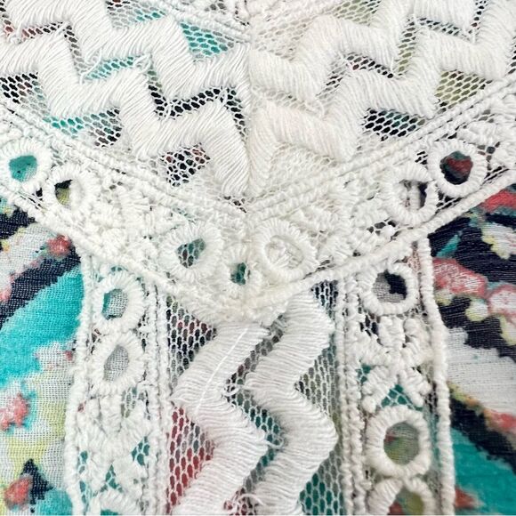 Maurices NEW Boho Spaghetti Strap Sheer Bottom Crocheted Maxi Dress - Picture 6 of 16